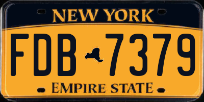 NY license plate FDB7379