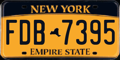 NY license plate FDB7395