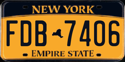 NY license plate FDB7406