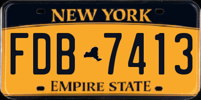 NY license plate FDB7413