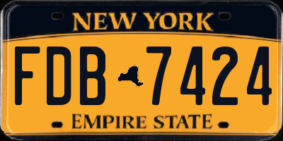 NY license plate FDB7424