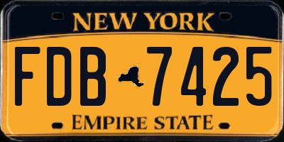 NY license plate FDB7425