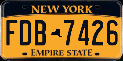 NY license plate FDB7426
