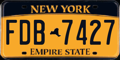 NY license plate FDB7427