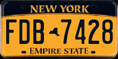 NY license plate FDB7428