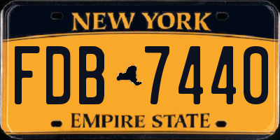 NY license plate FDB7440