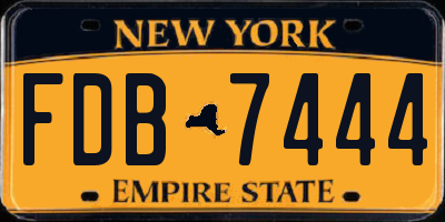 NY license plate FDB7444