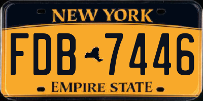 NY license plate FDB7446