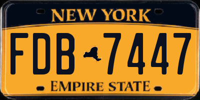 NY license plate FDB7447