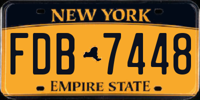 NY license plate FDB7448