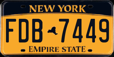 NY license plate FDB7449