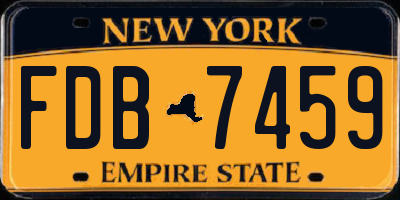 NY license plate FDB7459