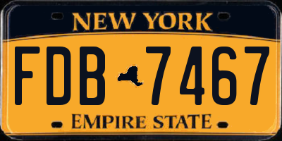 NY license plate FDB7467