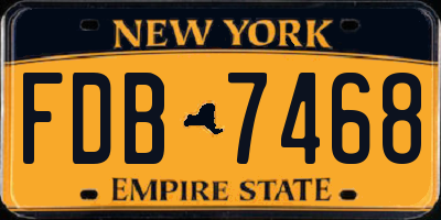 NY license plate FDB7468