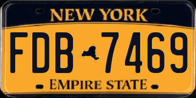 NY license plate FDB7469
