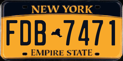 NY license plate FDB7471