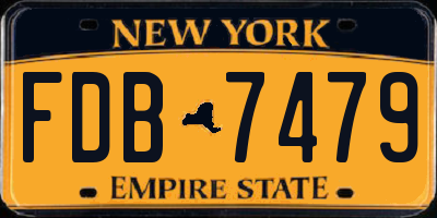 NY license plate FDB7479
