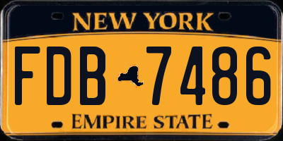 NY license plate FDB7486
