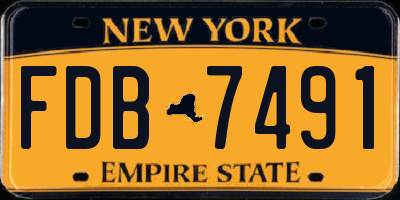 NY license plate FDB7491