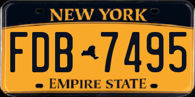 NY license plate FDB7495