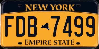 NY license plate FDB7499