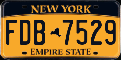 NY license plate FDB7529