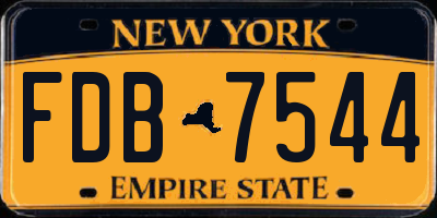 NY license plate FDB7544