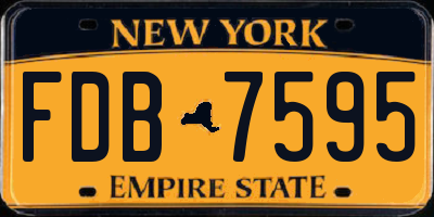 NY license plate FDB7595