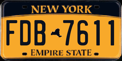 NY license plate FDB7611