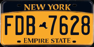 NY license plate FDB7628