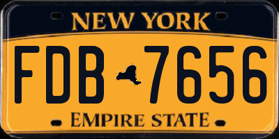 NY license plate FDB7656