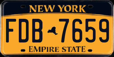 NY license plate FDB7659