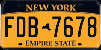 NY license plate FDB7678
