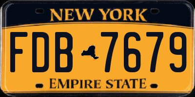 NY license plate FDB7679
