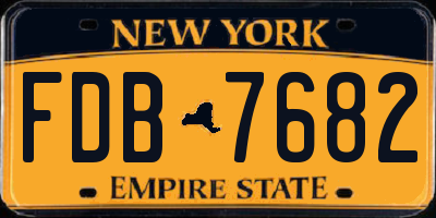 NY license plate FDB7682