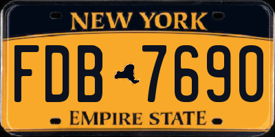 NY license plate FDB7690