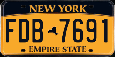 NY license plate FDB7691