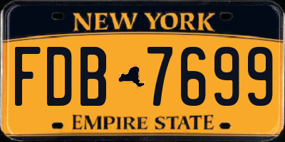 NY license plate FDB7699