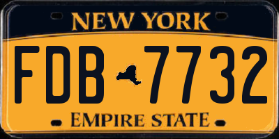 NY license plate FDB7732