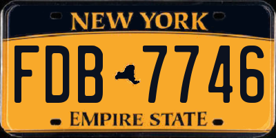 NY license plate FDB7746