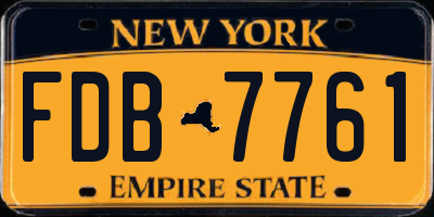 NY license plate FDB7761