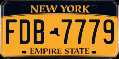 NY license plate FDB7779