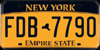 NY license plate FDB7790
