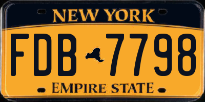 NY license plate FDB7798