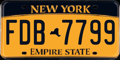 NY license plate FDB7799
