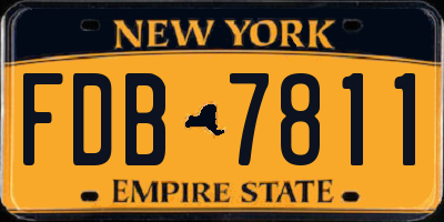 NY license plate FDB7811