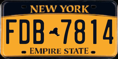 NY license plate FDB7814