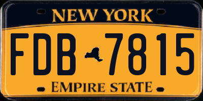 NY license plate FDB7815