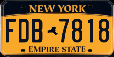 NY license plate FDB7818