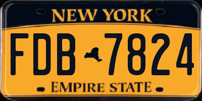 NY license plate FDB7824